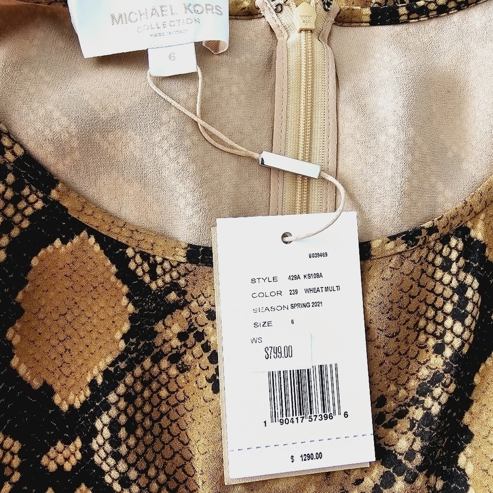 NEW Michael Kors Collection Python-Print Tank Shi… - image 4